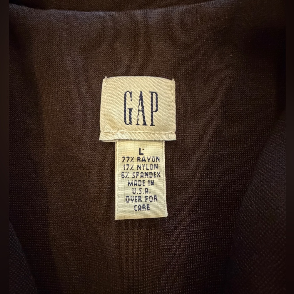 🤎🧶GAP Brown Ponte Knit Soft Shirt Blazer Jacket NEW - Picture 6 of 6